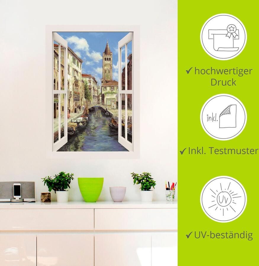 Artland Artprint Venetië als artprint op linnen muursticker in verschillende maten - Foto 3