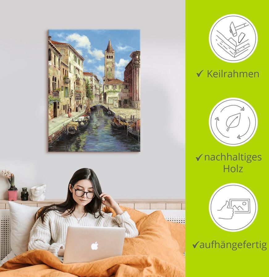 Artland Artprint Venetië als artprint op linnen poster in verschillende formaten maten - Foto 2