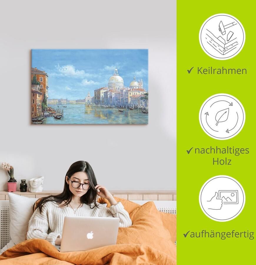 Artland Artprint Venetië als artprint op linnen poster muursticker in verschillende maten - Foto 2