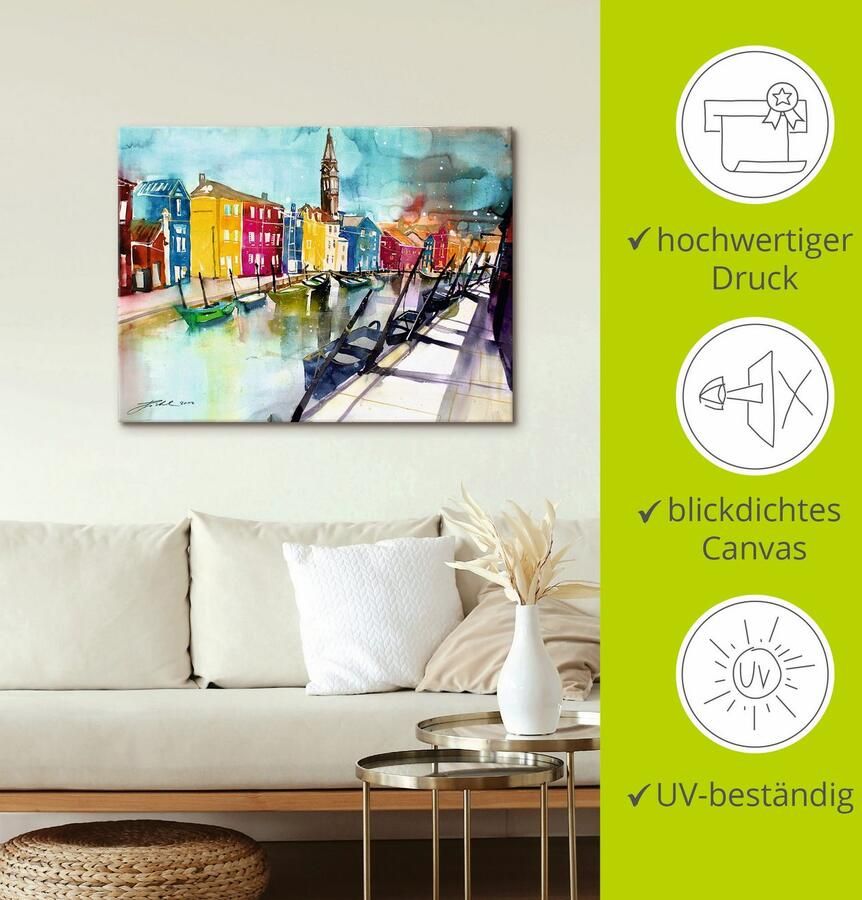 Artland Artprint Venetië als artprint van aluminium artprint voor buiten artprint op linnen in verschillende maten - Foto 2