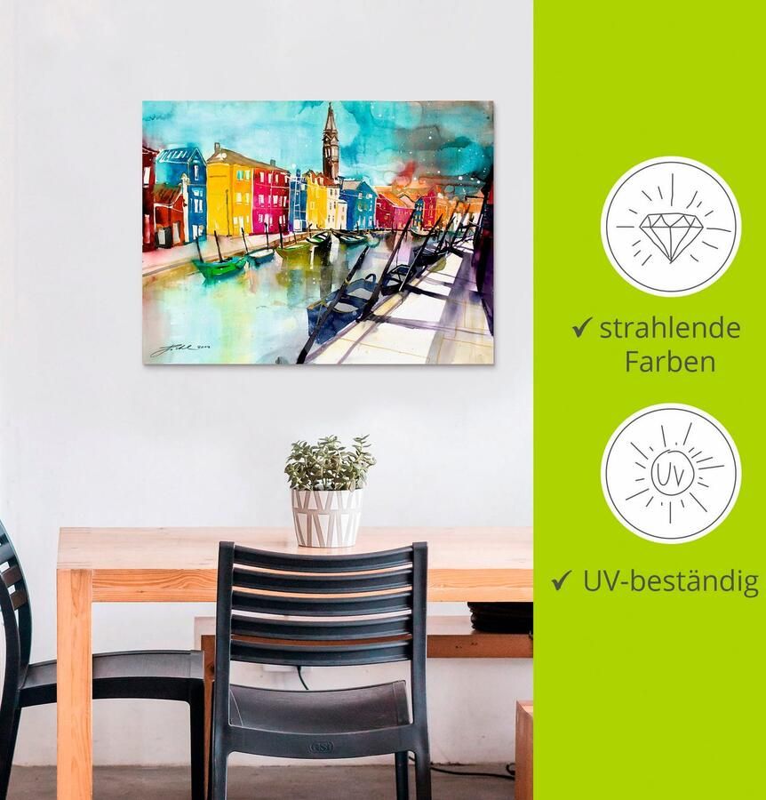 Artland Artprint Venetië als artprint van aluminium artprint voor buiten artprint op linnen in verschillende maten - Foto 2