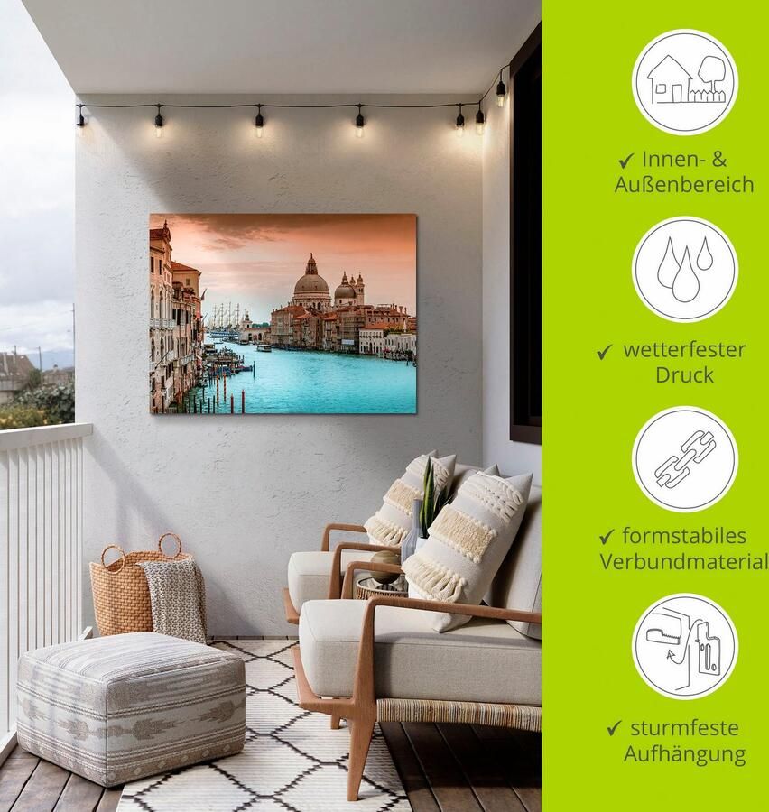 Artland Artprint Venetië Canal Grande I als artprint van aluminium artprint voor buiten artprint op linnen poster muursticker - Foto 3