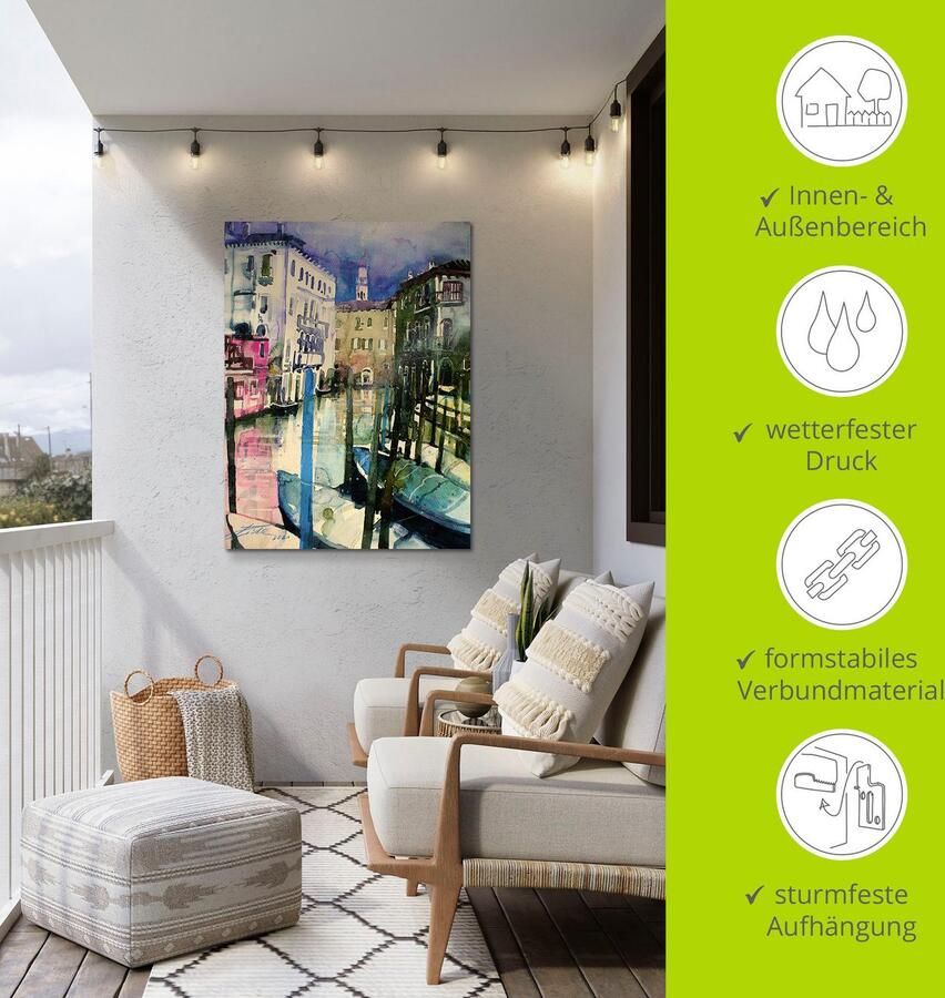 Artland Artprint Venetië Fondamenta Malcanton als artprint van aluminium artprint voor buiten artprint op linnen in verschillende maten - Foto 5