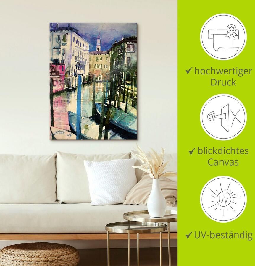 Artland Artprint Venetië Fondamenta Malcanton als artprint van aluminium artprint voor buiten artprint op linnen in verschillende maten - Foto 3