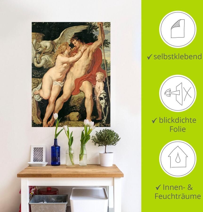 Artland Artprint Venus en Adonis. Omstreeks 1610 als artprint op linnen muursticker in verschillende maten - Foto 3