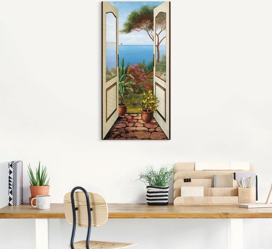 Artland Artprint op linnen Veranda aan de zee - Foto 4