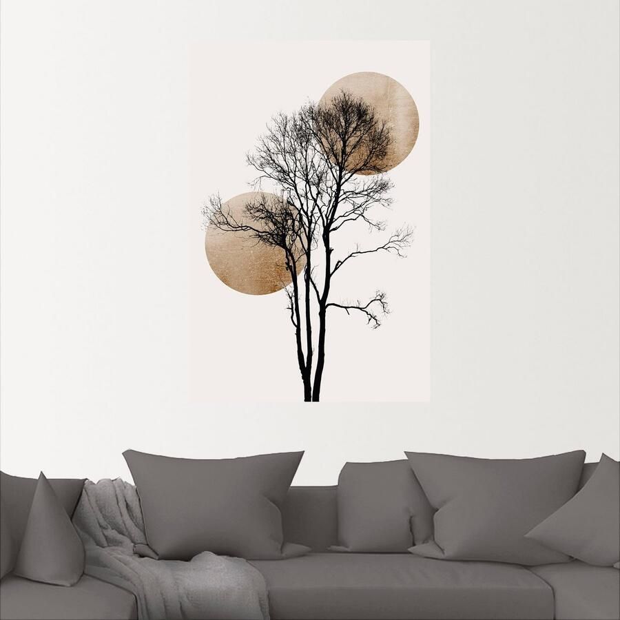 Artland Artprint Verborgen zon en maan als artprint van aluminium artprint voor buiten artprint op linnen poster muursticker - Foto 2