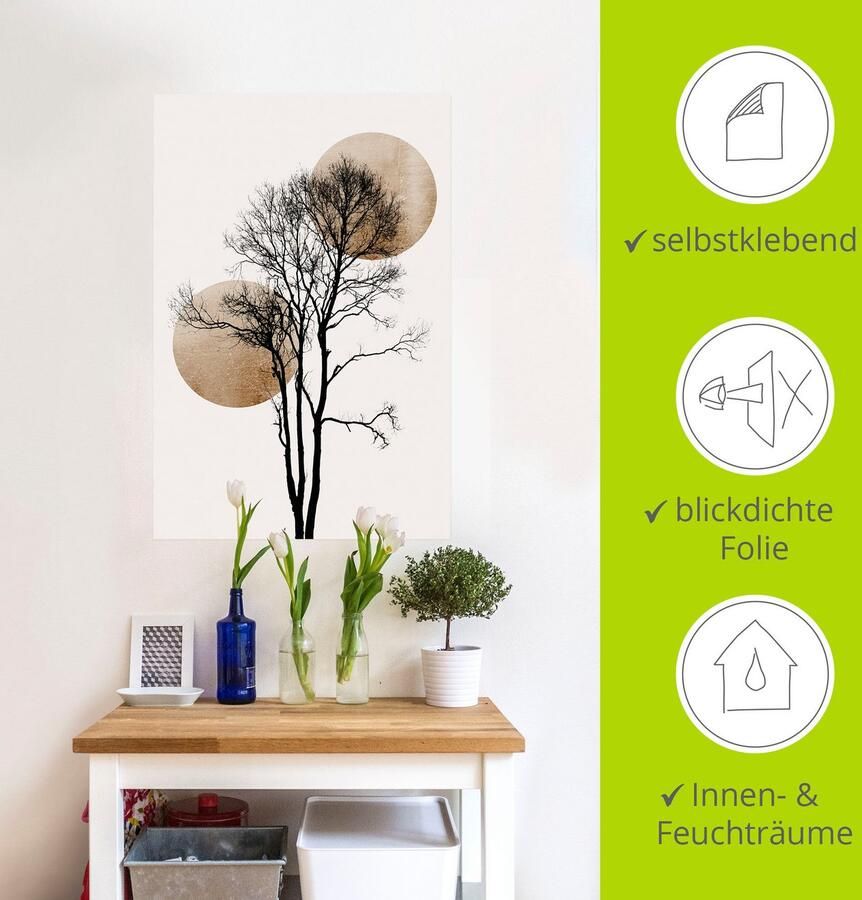 Artland Artprint Verborgen zon en maan als artprint van aluminium artprint voor buiten artprint op linnen poster muursticker - Foto 4