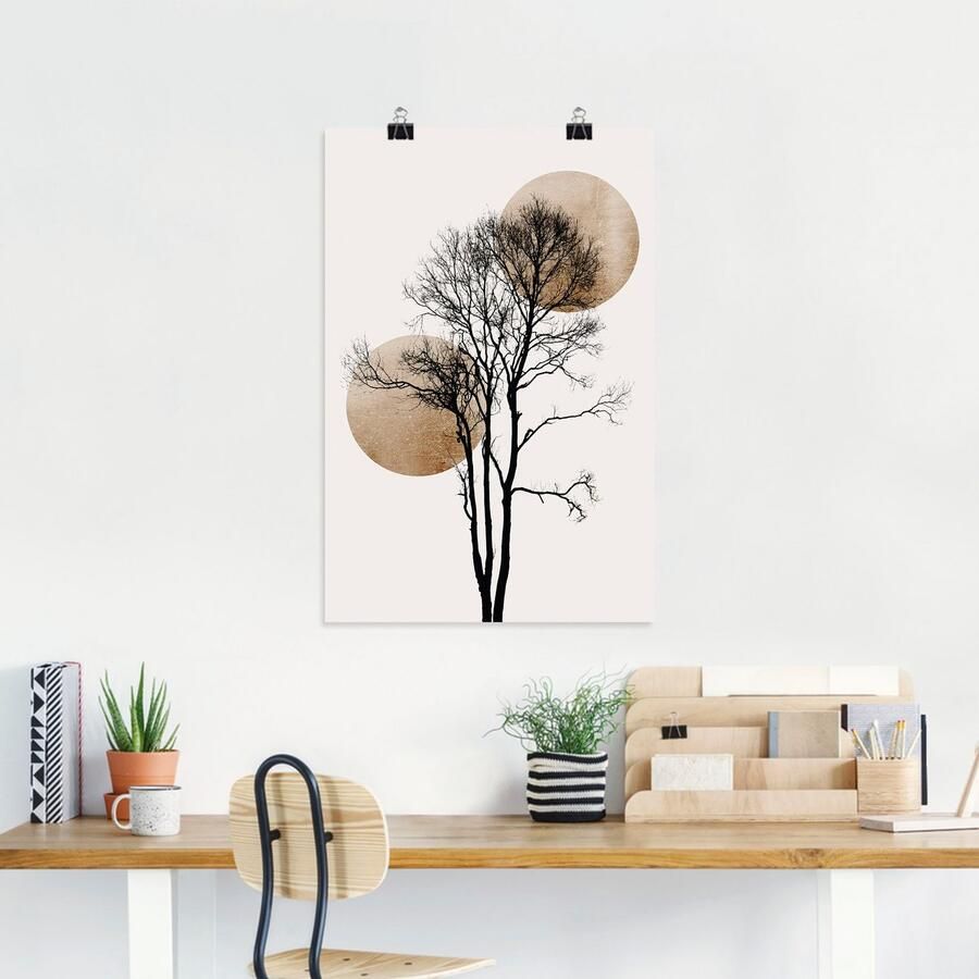 Artland Artprint Verborgen zon en maan als artprint van aluminium artprint voor buiten artprint op linnen poster muursticker - Foto 2