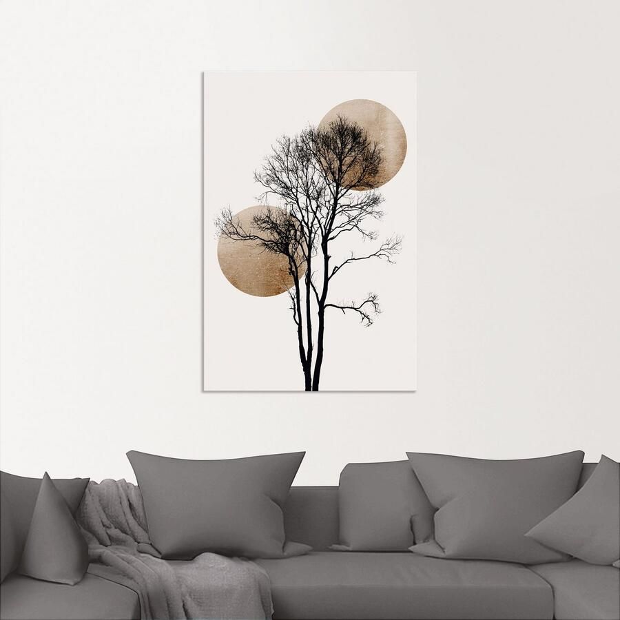 Artland Artprint Verborgen zon en maan als artprint van aluminium artprint voor buiten artprint op linnen poster muursticker - Foto 6