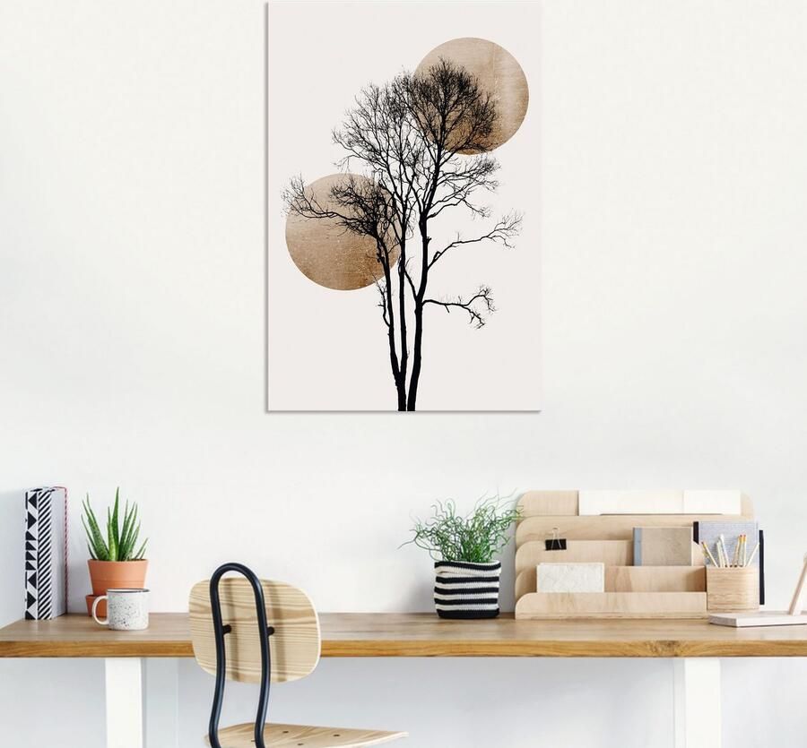 Artland Artprint Verborgen zon en maan als artprint van aluminium artprint voor buiten artprint op linnen poster muursticker - Foto 4