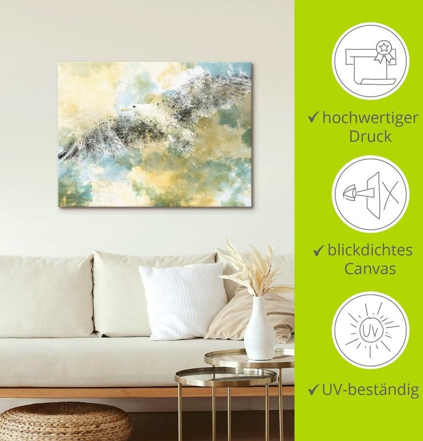 Artland Artprint Verdwijnende meeuw als artprint van aluminium artprint voor buiten artprint op linnen in verschillende maten - Foto 3