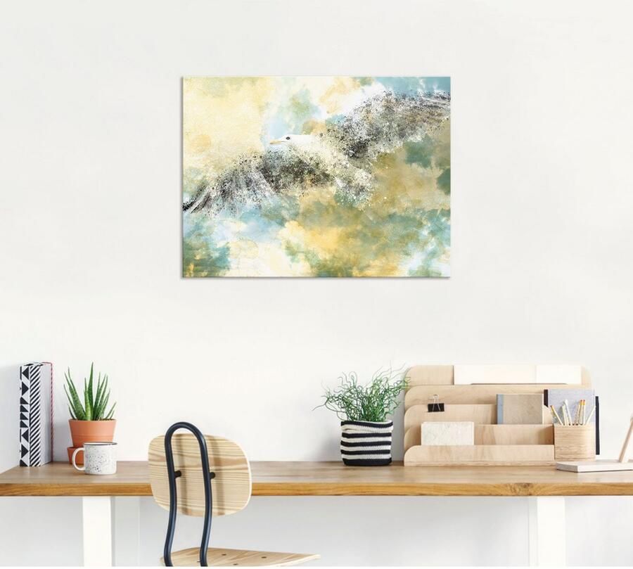 Artland Artprint Verdwijnende meeuw als artprint van aluminium artprint voor buiten artprint op linnen in verschillende maten - Foto 4