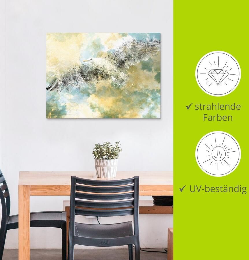 Artland Artprint Verdwijnende meeuw als artprint van aluminium artprint voor buiten artprint op linnen in verschillende maten - Foto 2