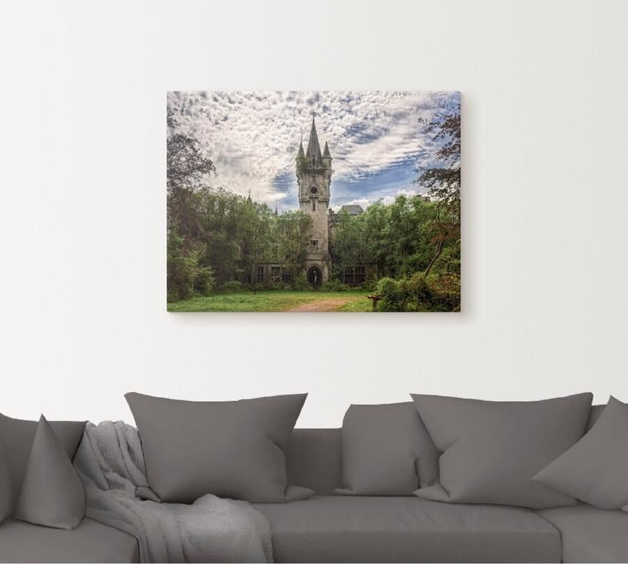 Artland Artprint Verlaten kasteel Chateau Lost Place als artprint op linnen poster in verschillende formaten maten - Foto 3