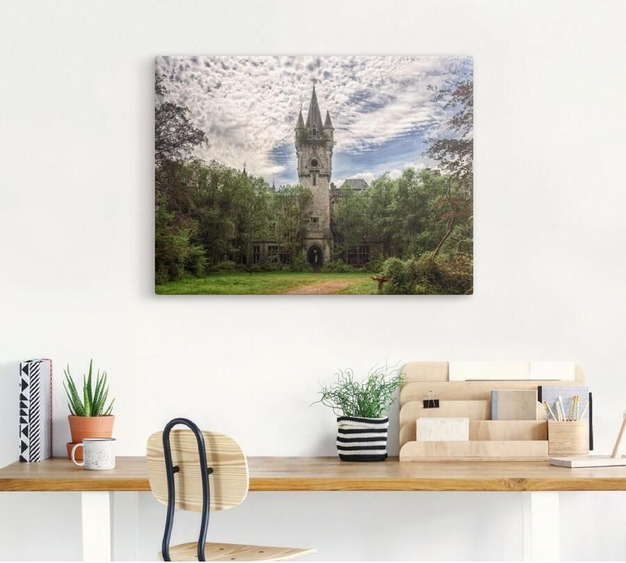 Artland Artprint Verlaten kasteel Chateau Lost Place als artprint op linnen poster in verschillende formaten maten - Foto 4