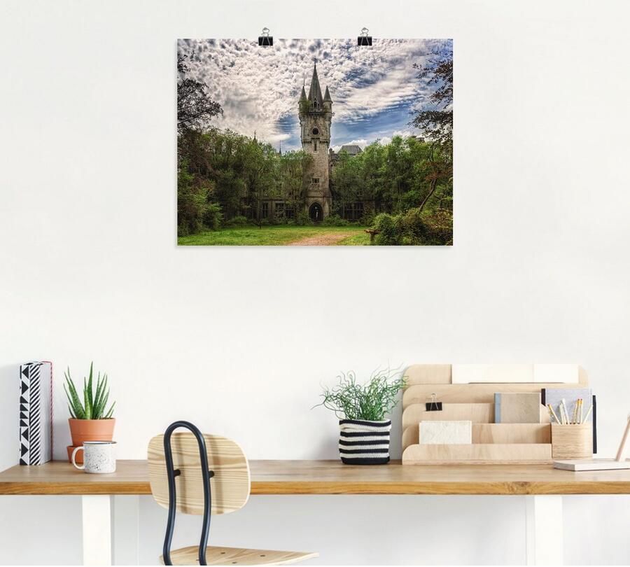 Artland Artprint Verlaten kasteel Chateau Lost Place als artprint op linnen poster in verschillende formaten maten - Foto 4