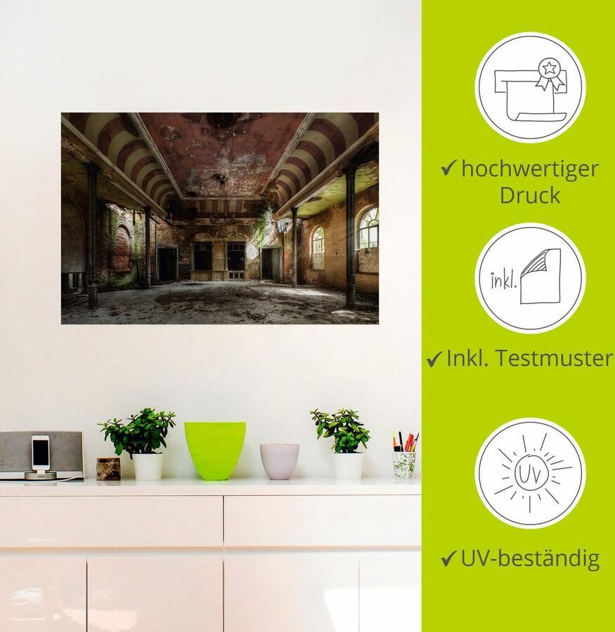 Artland Artprint Verlaten plaats balzaal als artprint van aluminium artprint voor buiten artprint op linnen poster muursticker - Foto 2