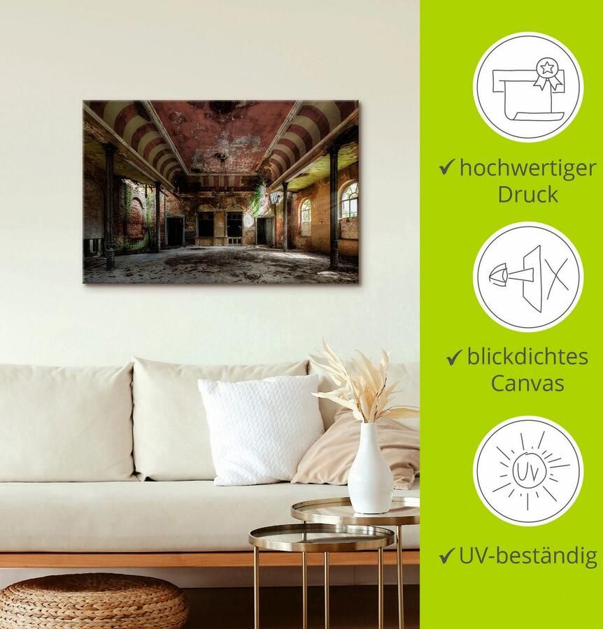 Artland Artprint Verlaten plaats balzaal als artprint van aluminium artprint voor buiten artprint op linnen poster muursticker - Foto 3