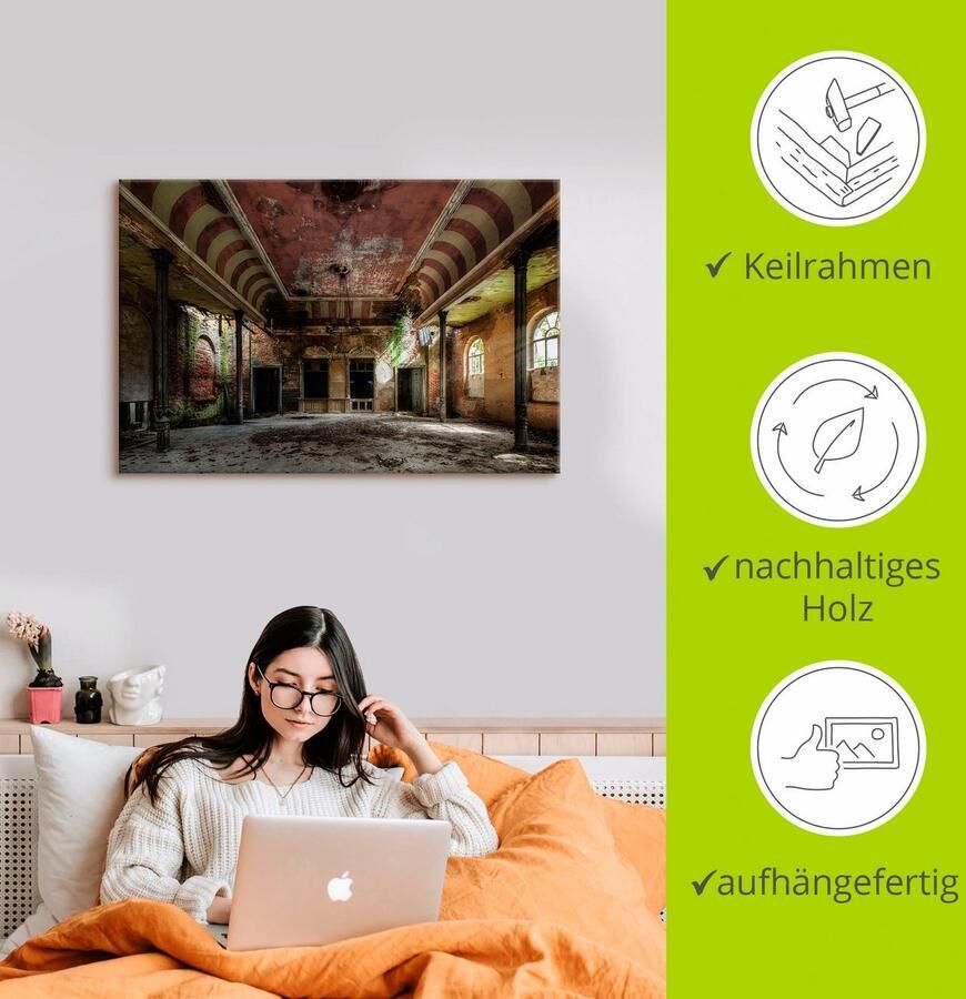 Artland Artprint Verlaten plaats balzaal als artprint van aluminium artprint voor buiten artprint op linnen poster muursticker - Foto 2