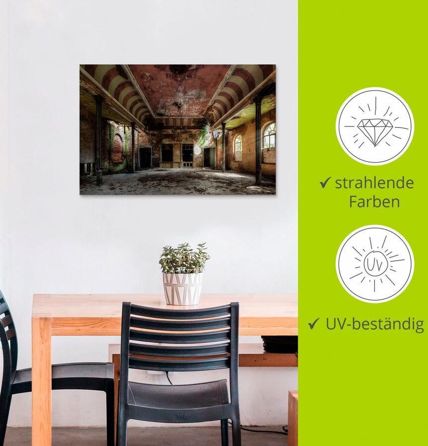 Artland Artprint Verlaten plaats balzaal als artprint van aluminium artprint voor buiten artprint op linnen poster muursticker - Foto 2