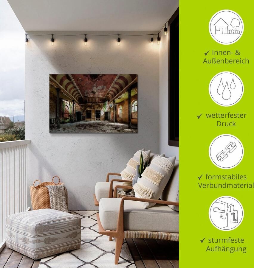 Artland Artprint Verlaten plaats balzaal als artprint van aluminium artprint voor buiten artprint op linnen poster muursticker - Foto 3