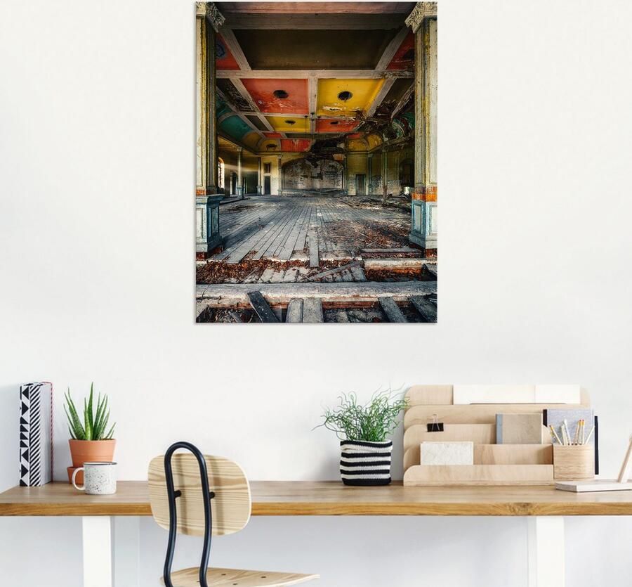 Artland Artprint Verlaten plek de laatste dans balzaal als artprint van aluminium artprint voor buiten poster in diverse formaten - Foto 6