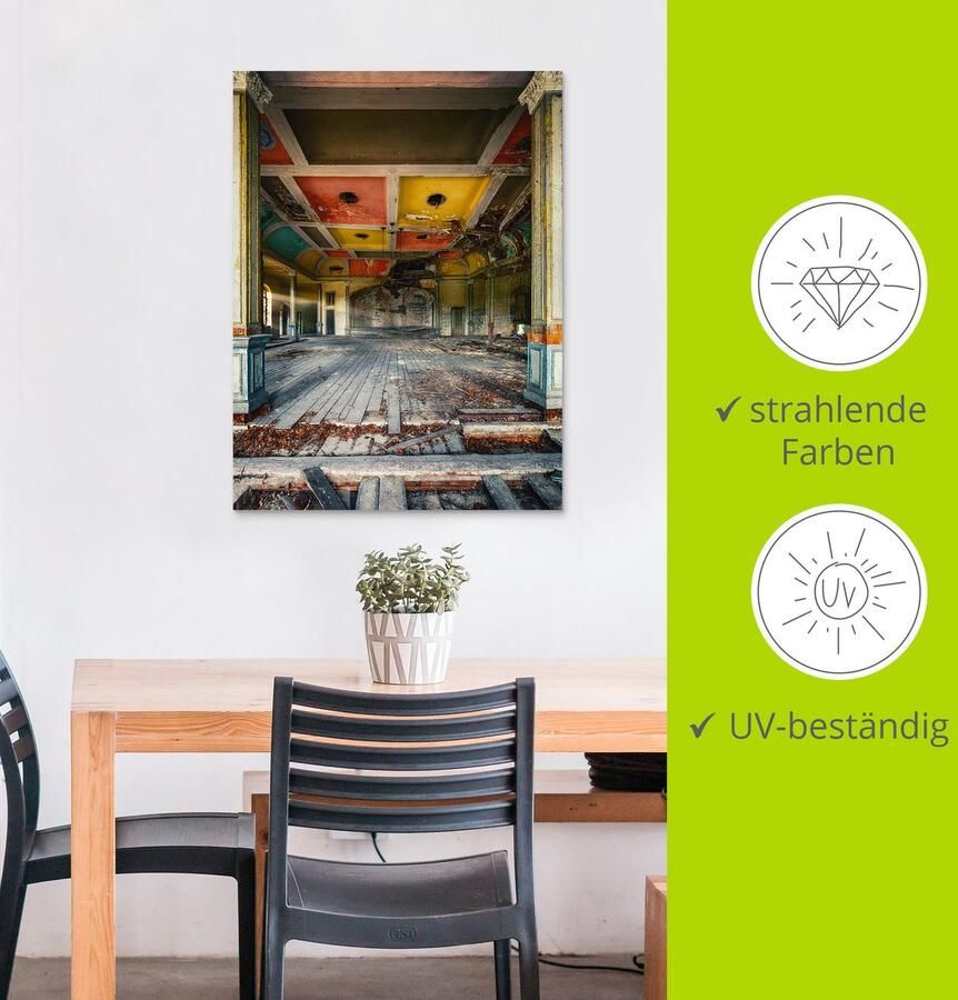 Artland Artprint Verlaten plek de laatste dans balzaal als artprint van aluminium artprint voor buiten poster in diverse formaten - Foto 3