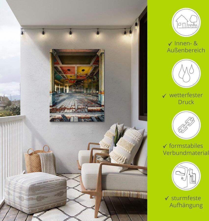 Artland Artprint Verlaten plek de laatste dans balzaal als artprint van aluminium artprint voor buiten poster in diverse formaten - Foto 5