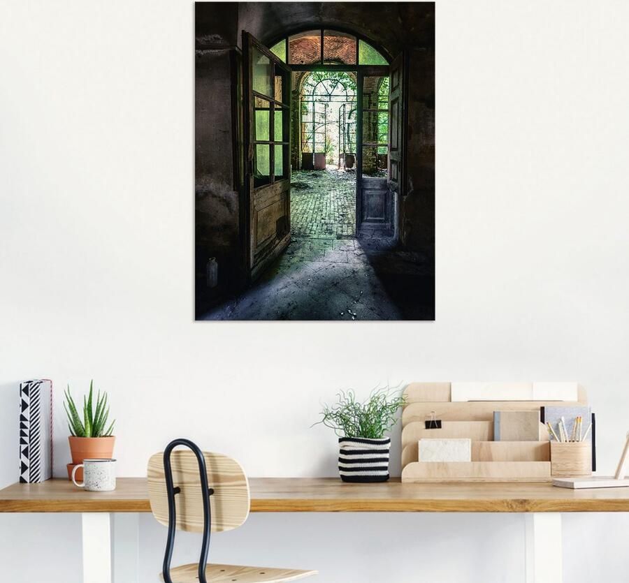 Artland Artprint Verlaten plek oude deur raam als artprint van aluminium artprint voor buiten artprint op linnen poster muursticker - Foto 7