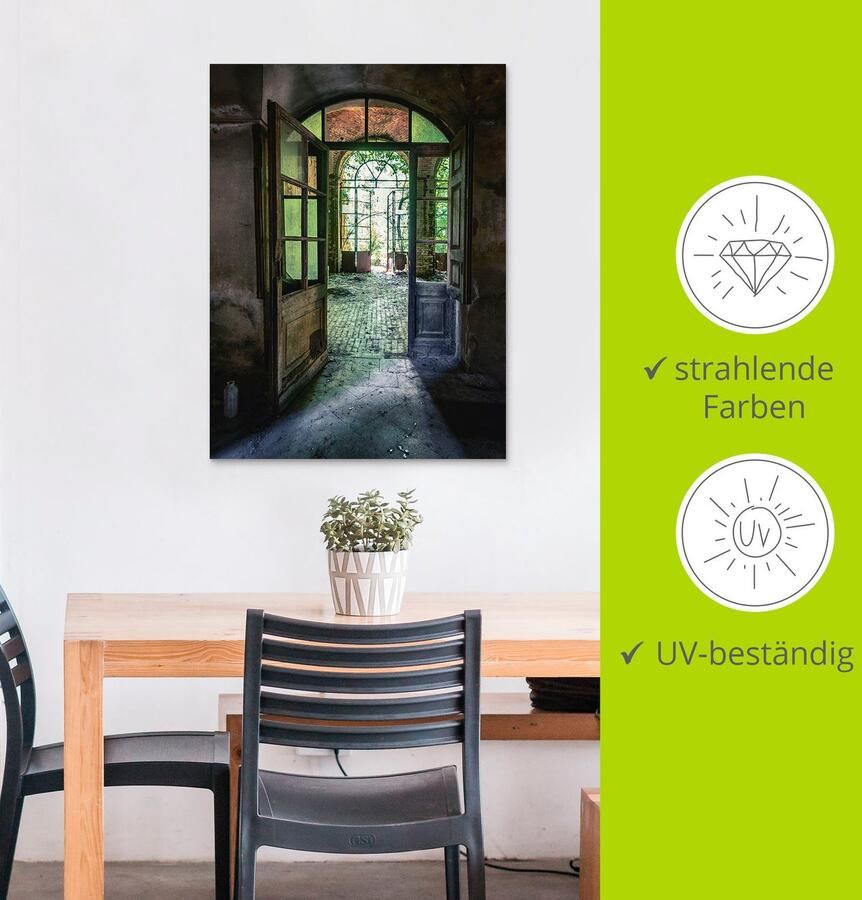 Artland Artprint Verlaten plek oude deur raam als artprint van aluminium artprint voor buiten artprint op linnen poster muursticker - Foto 3
