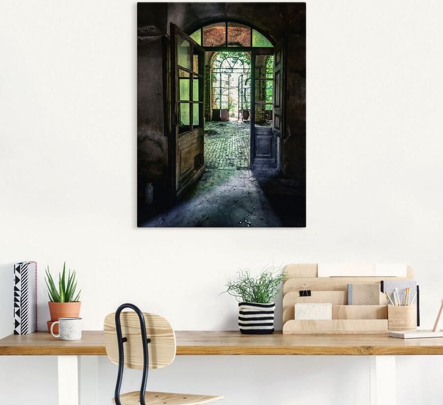 Artland Artprint Verlaten plek oude deur raam als artprint van aluminium artprint voor buiten artprint op linnen poster muursticker - Foto 4