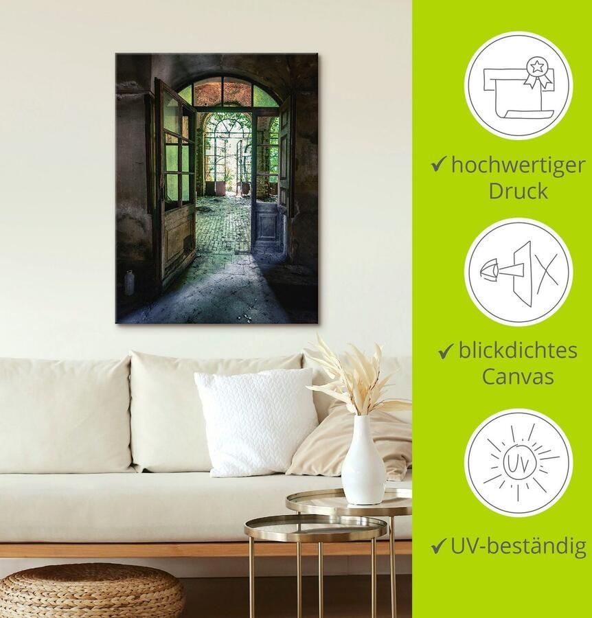 Artland Artprint Verlaten plek oude deur raam als artprint van aluminium artprint voor buiten artprint op linnen poster muursticker - Foto 3