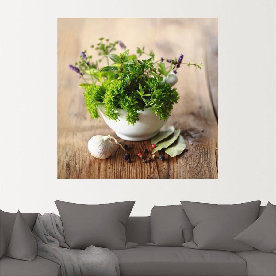 Artland Artprint Verschillende kruiden keuken als artprint van aluminium artprint voor buiten artprint op linnen poster muursticker - Foto 2