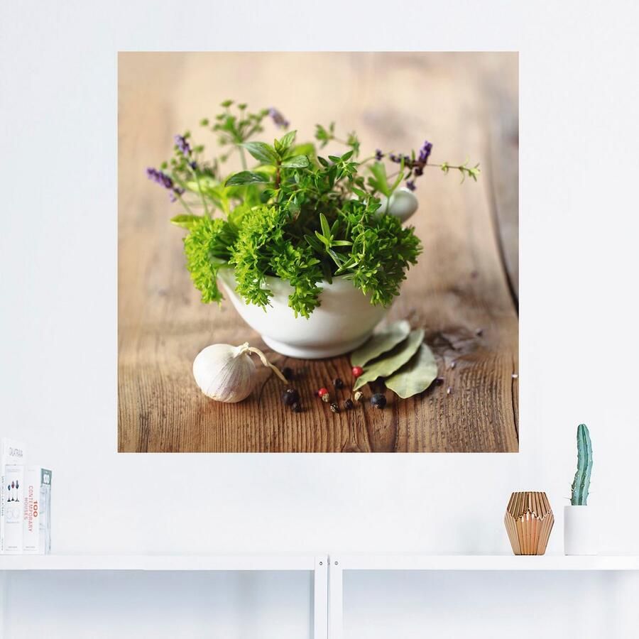 Artland Artprint Verschillende kruiden keuken als artprint van aluminium artprint voor buiten artprint op linnen poster muursticker - Foto 3