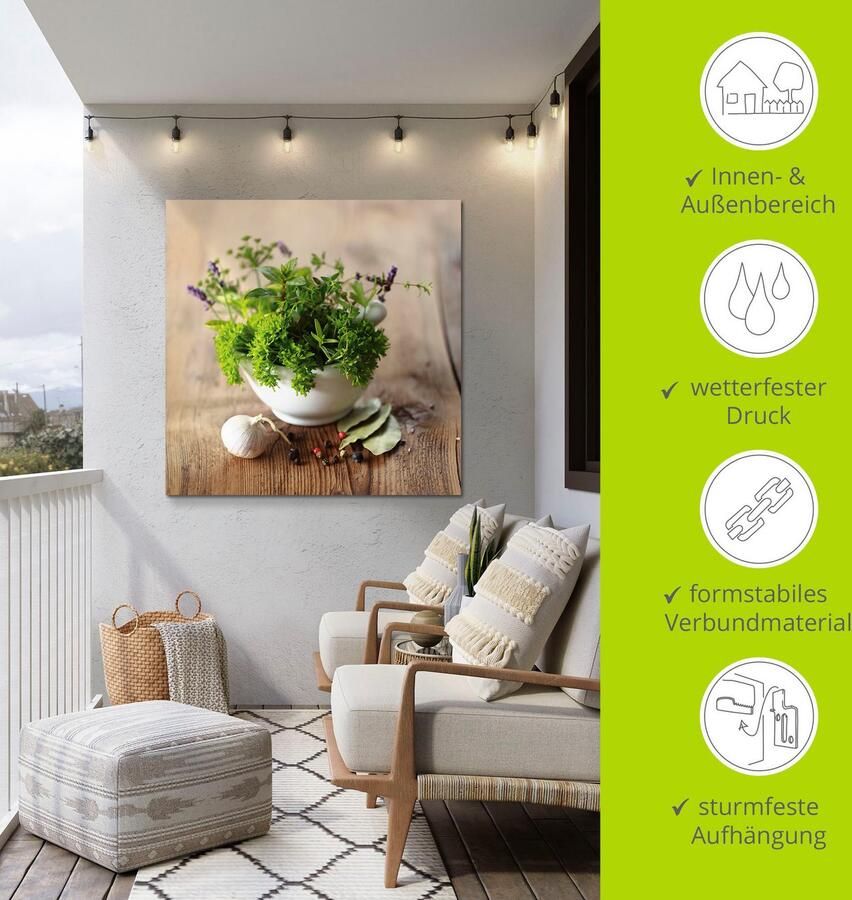 Artland Artprint Verschillende kruiden keuken als artprint van aluminium artprint voor buiten artprint op linnen poster muursticker - Foto 4