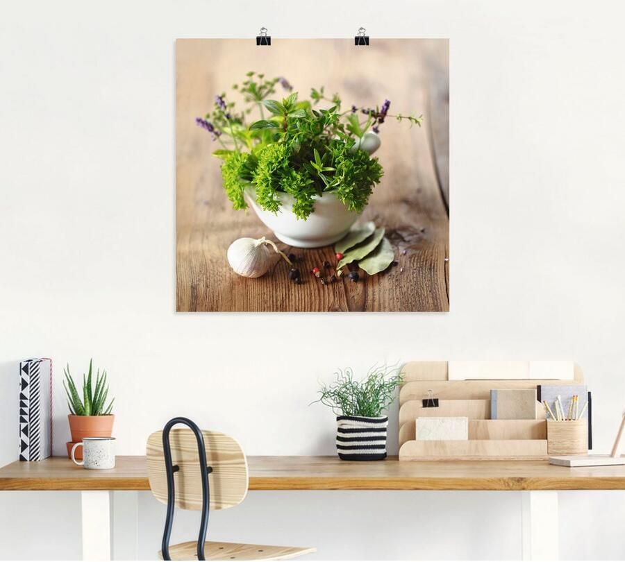 Artland Artprint Verschillende kruiden keuken als artprint van aluminium artprint voor buiten artprint op linnen poster muursticker - Foto 4