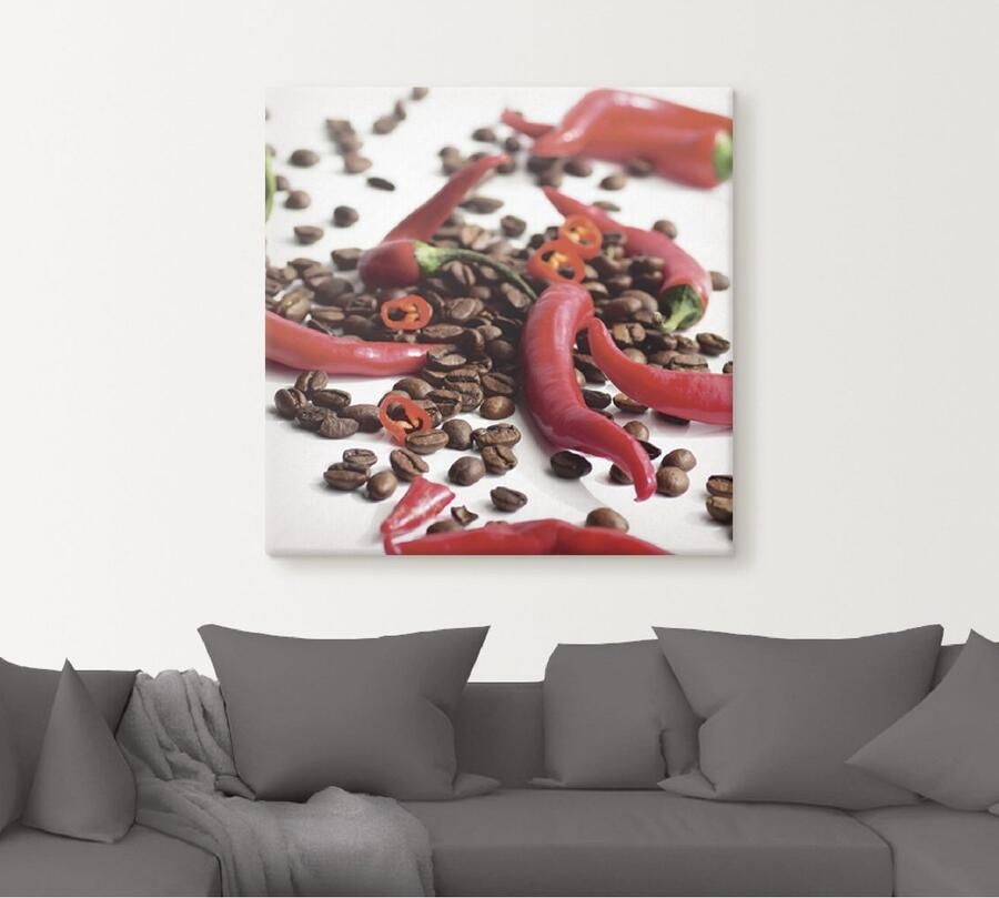 Artland Artprint Verse chili op koffie als artprint op linnen poster in verschillende formaten maten - Foto 4