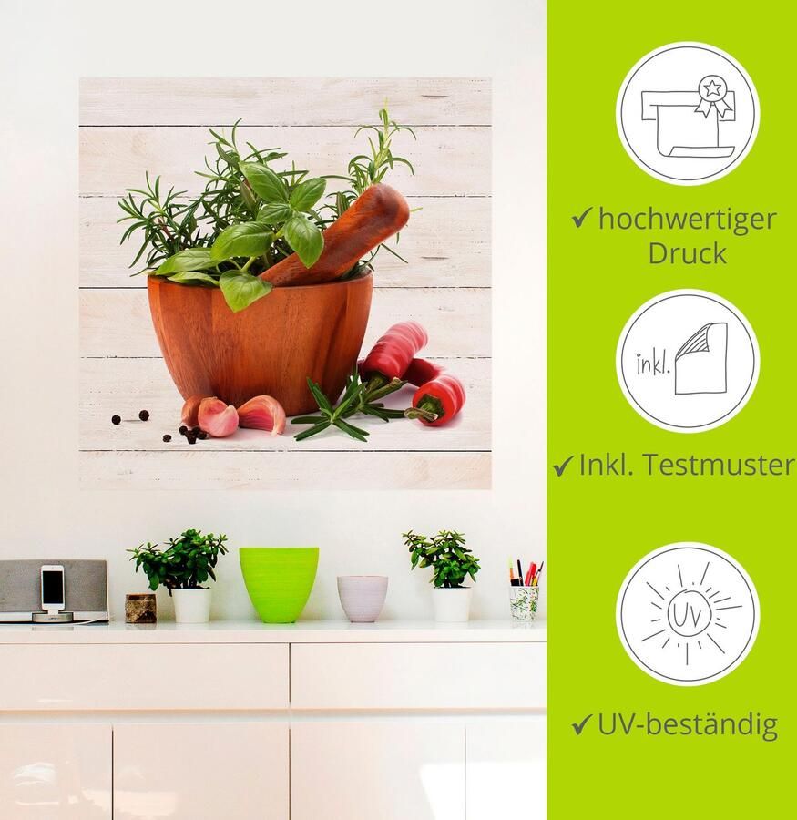 Artland Artprint Verse kruiden en specerijen als artprint op linnen muursticker in verschillende maten - Foto 4