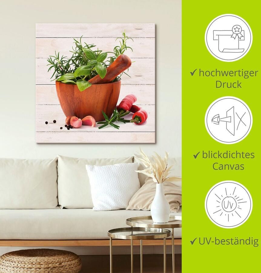 Artland Artprint Verse kruiden en specerijen als artprint op linnen muursticker in verschillende maten - Foto 3