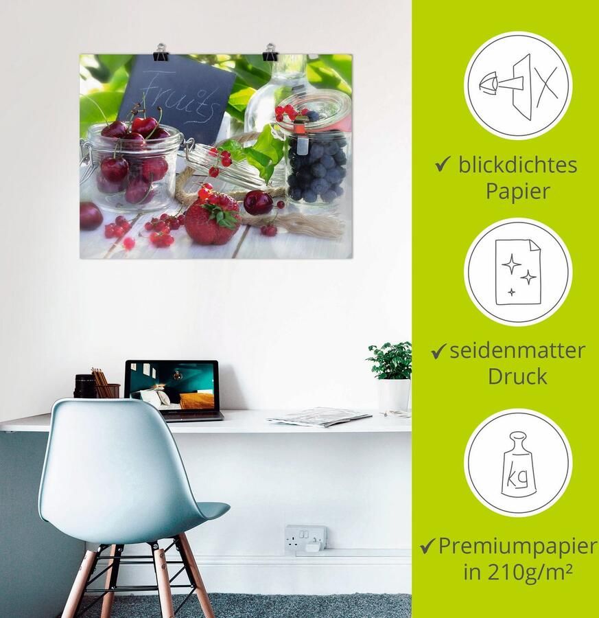 Artland Artprint Verse vruchten zomer als artprint op linnen poster in verschillende formaten maten - Foto 2
