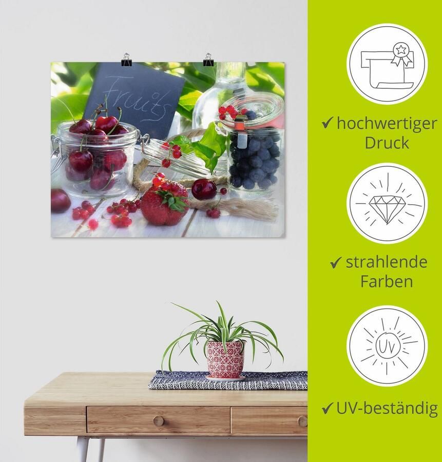 Artland Artprint Verse vruchten zomer als artprint op linnen poster in verschillende formaten maten - Foto 3
