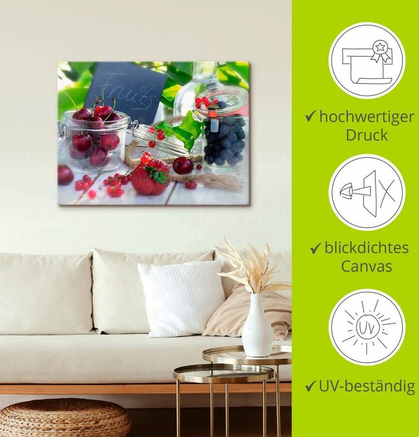 Artland Artprint Verse vruchten zomer als artprint op linnen poster in verschillende formaten maten - Foto 3