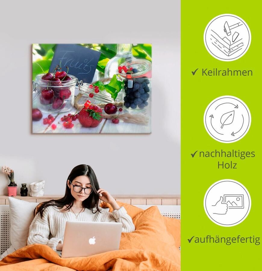 Artland Artprint Verse vruchten zomer als artprint op linnen poster in verschillende formaten maten - Foto 2
