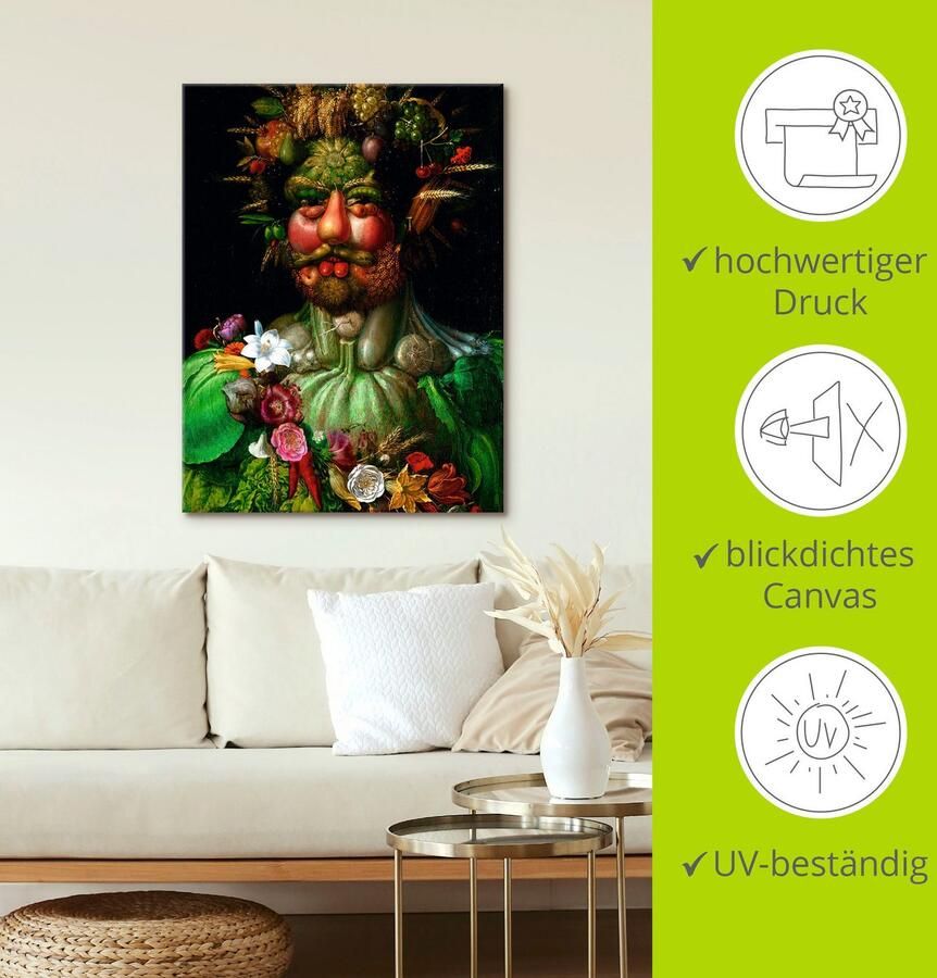 Artland Artprint Vertumnus (keizer Rudolf II.). 1590 als artprint op linnen poster in verschillende formaten maten - Foto 2