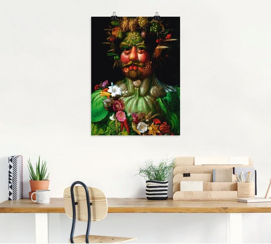 Artland Artprint Vertumnus (keizer Rudolf II.). 1590 als artprint op linnen poster in verschillende formaten maten - Foto 4