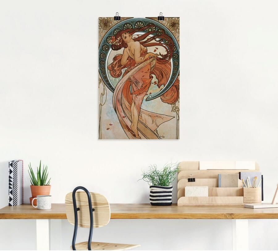 Artland Artprint Vier kunsten: de dans. 1898. als artprint van aluminium artprint voor buiten poster in diverse formaten - Foto 3