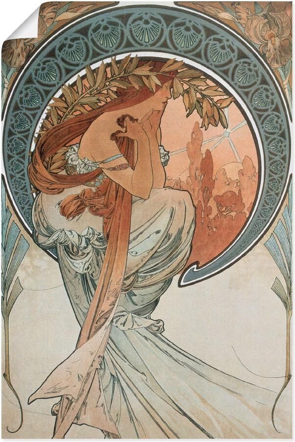 Artland Artprint Vier kunsten: de poëzie. 1898 als artprint van aluminium artprint op linnen muursticker of poster in verschillende maten - Foto 5