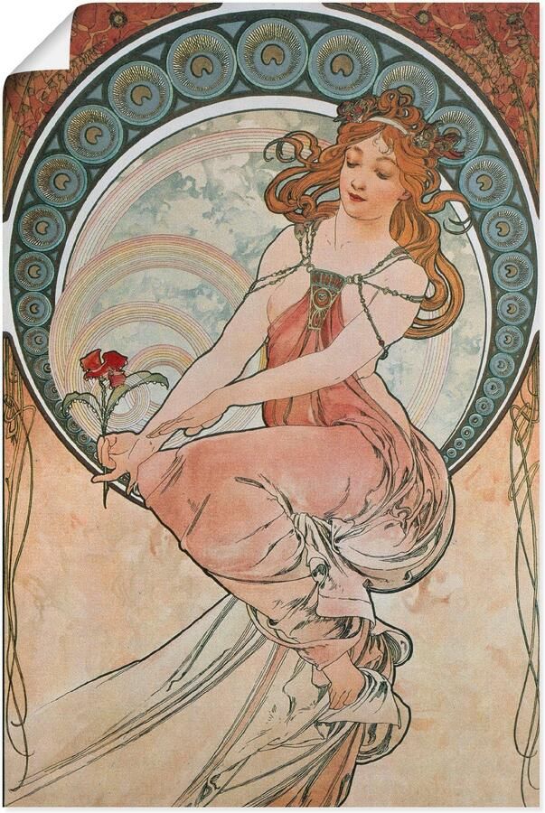 Artland Artprint Vier kunsten: de schilderkunst. 1898 als artprint van aluminium artprint op linnen muursticker of poster in verschillende maten - Foto 5