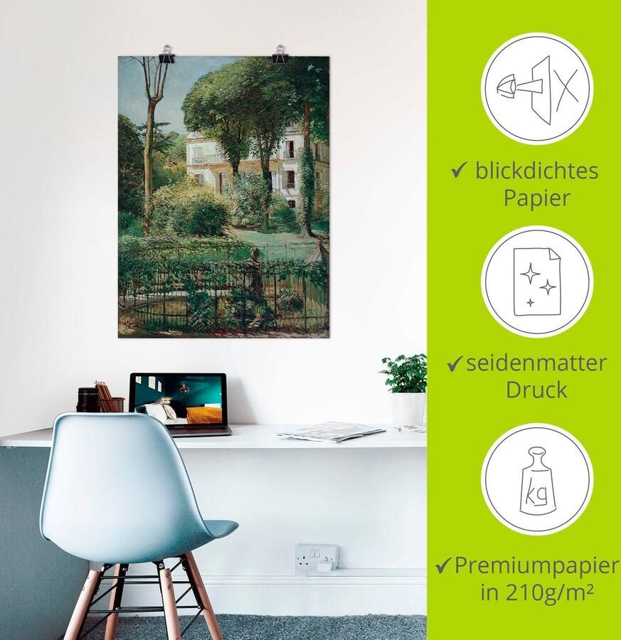 Artland Artprint Villa in Paris als artprint op linnen poster in verschillende formaten maten - Foto 2